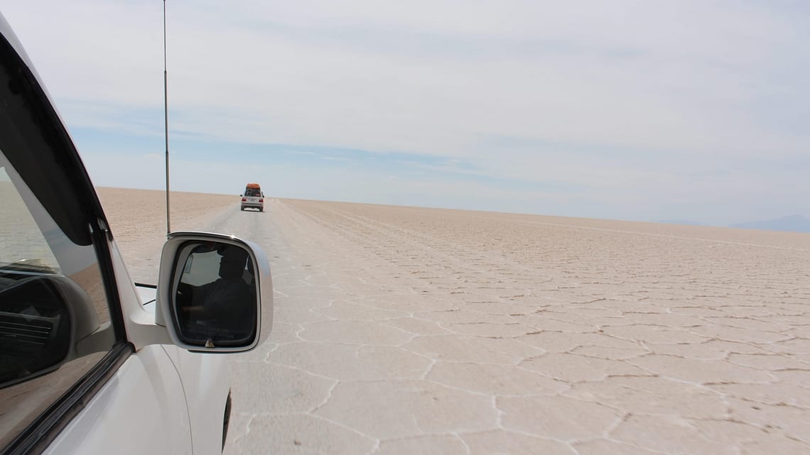 Mit dem Jeep durch den Salar de Uyuni, Bolivien 